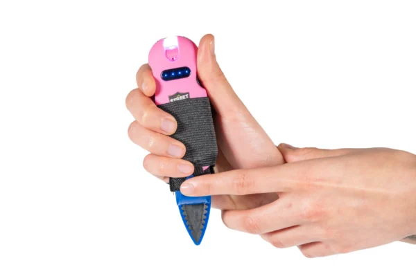 Pink-Stun-Gun-in-Hand_2-scaled-1 GoGuarded handheld Stungun and knife