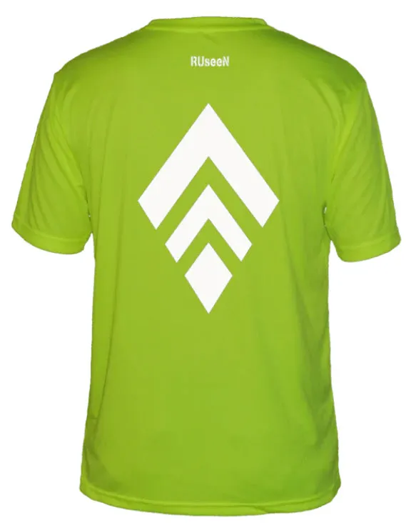 RUSEEN Short Sleeve Reflective Running Shirt